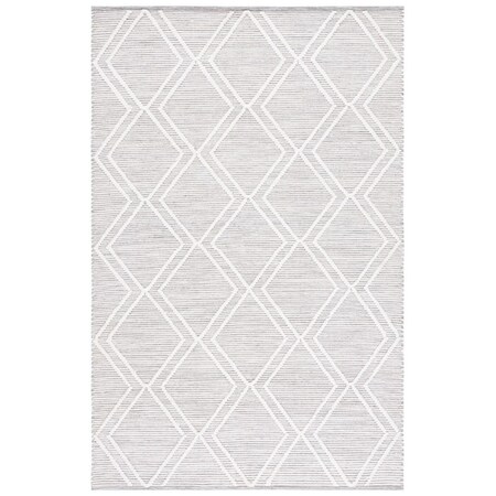 Safavieh 8 x 10 ft. Kilim Flat Weave Rectangle Area Rug Grey & Ivory KLM449F-8
